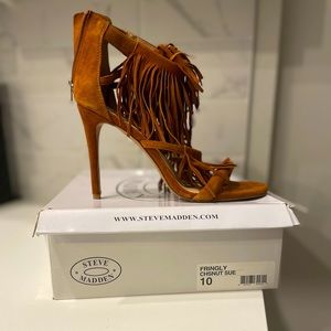 All real Steven Madden Fringly ChusNut Sue shoes , in size 10